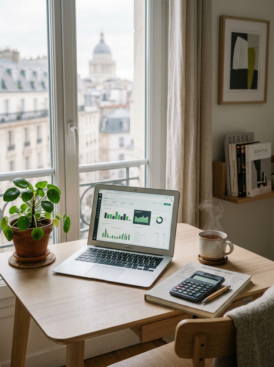 Social media manager au travail sur sa stratégie de contenus pour les réseaux sociaux d'une marque