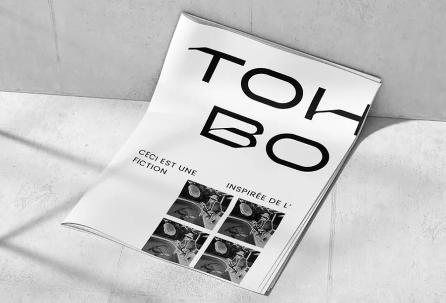 A printed zine with a bold typographic cover