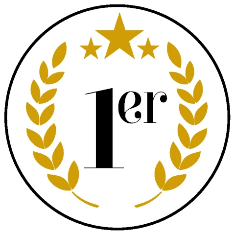 1er, entouré de lauriers et de trois étoiles